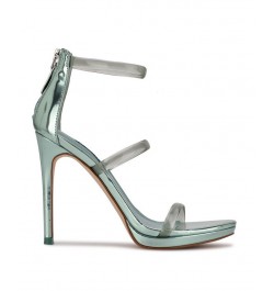 Women's Leah Heeled Dress Sandals Green $37.06 Shoes