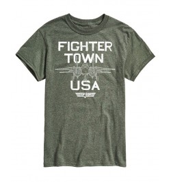 Men's Top Gun Fighter Town Printed T-shirt Green $17.84 T-Shirts