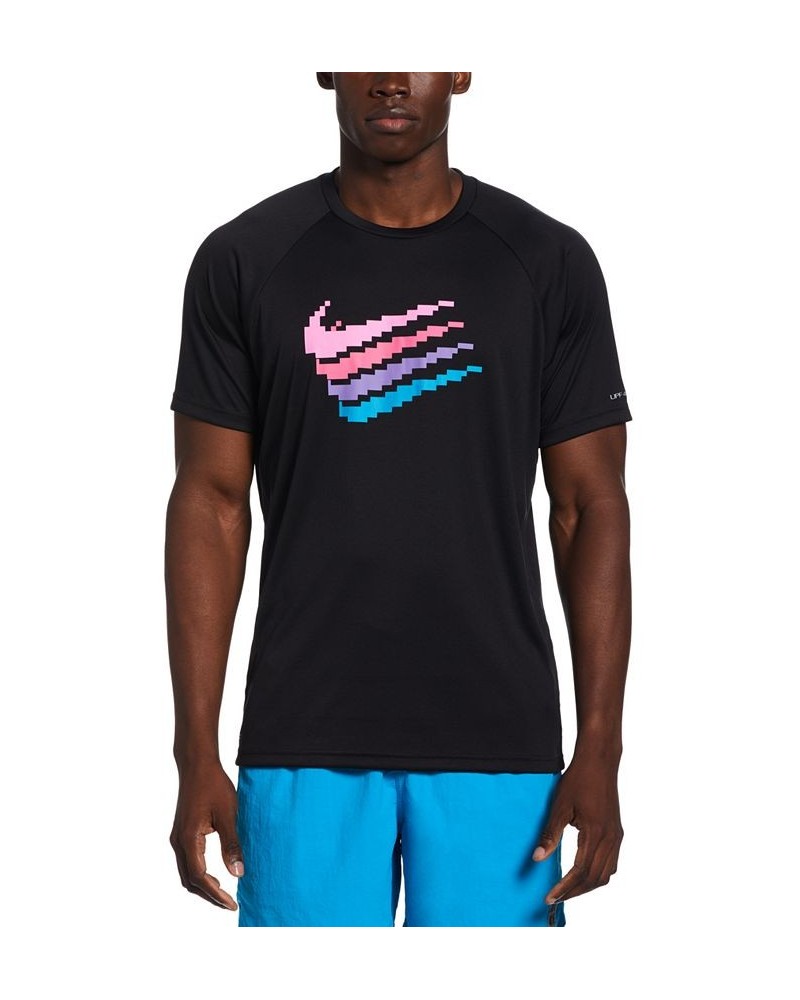 Men's Digi Swoosh Dri-FIT Stretch UPF 40+ Logo Graphic Rash Guard PD01 $23.37 Swimsuits