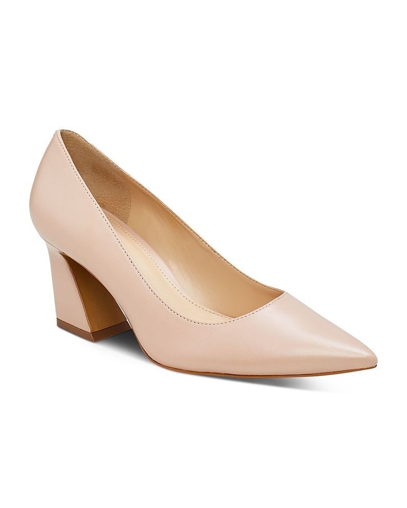 Women's Hailenda Pointed-Toe Flare-Heel Pumps Pink $43.60 Shoes