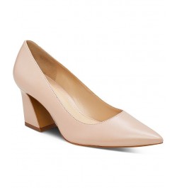 Women's Hailenda Pointed-Toe Flare-Heel Pumps Pink $43.60 Shoes