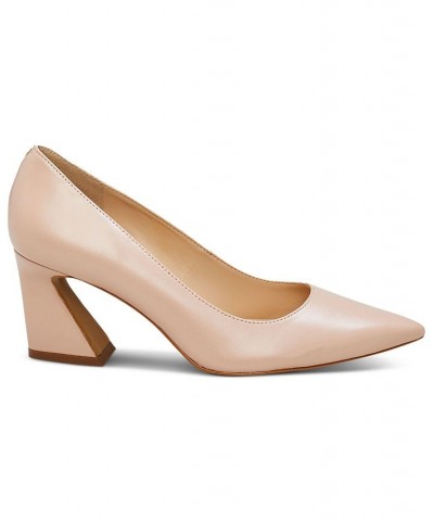 Women's Hailenda Pointed-Toe Flare-Heel Pumps Pink $43.60 Shoes