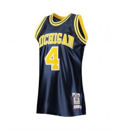 Men's Chris Webber Navy Michigan Wolverines 1991-92 Authentic Throwback College Jersey $139.50 Jersey