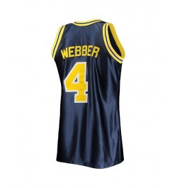 Men's Chris Webber Navy Michigan Wolverines 1991-92 Authentic Throwback College Jersey $139.50 Jersey