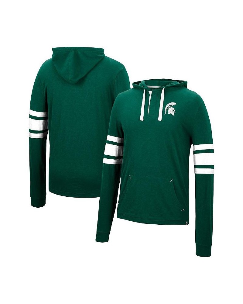 Men's Green Michigan State Spartans Lebowski Hoodie Long Sleeve T-shirt $27.49 T-Shirts