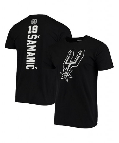 Men's Branded Luka Samanic Black San Antonio Spurs Playmaker Name and Number Logo T-shirt $17.02 T-Shirts