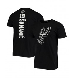 Men's Branded Luka Samanic Black San Antonio Spurs Playmaker Name and Number Logo T-shirt $17.02 T-Shirts