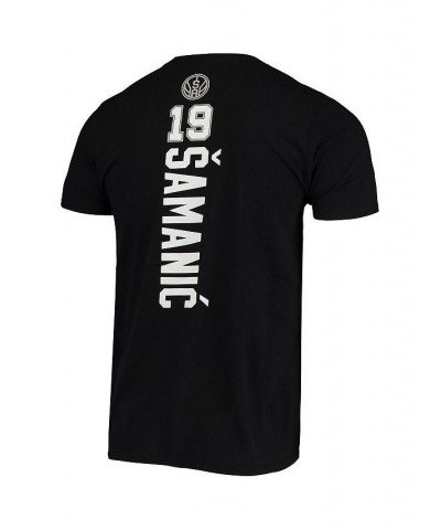 Men's Branded Luka Samanic Black San Antonio Spurs Playmaker Name and Number Logo T-shirt $17.02 T-Shirts