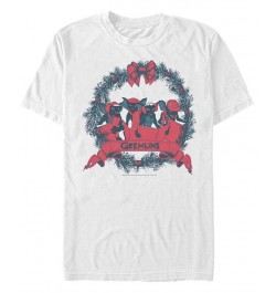 Men's Gremlins 1 Wreath Short Sleeve T-shirt White $15.40 T-Shirts