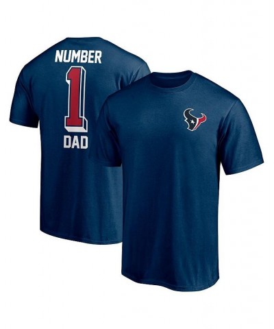 Men's Branded Navy Houston Texans 1 Dad T-shirt $22.19 T-Shirts