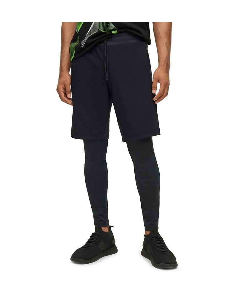 BOSS Men's Slim-Fit Running Leggings Black $54.98 Pants