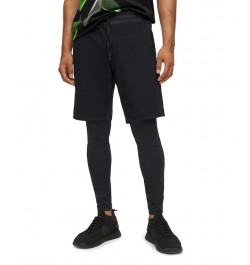 BOSS Men's Slim-Fit Running Leggings Black $54.98 Pants