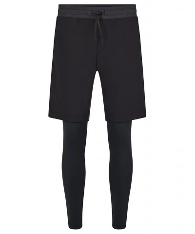 BOSS Men's Slim-Fit Running Leggings Black $54.98 Pants