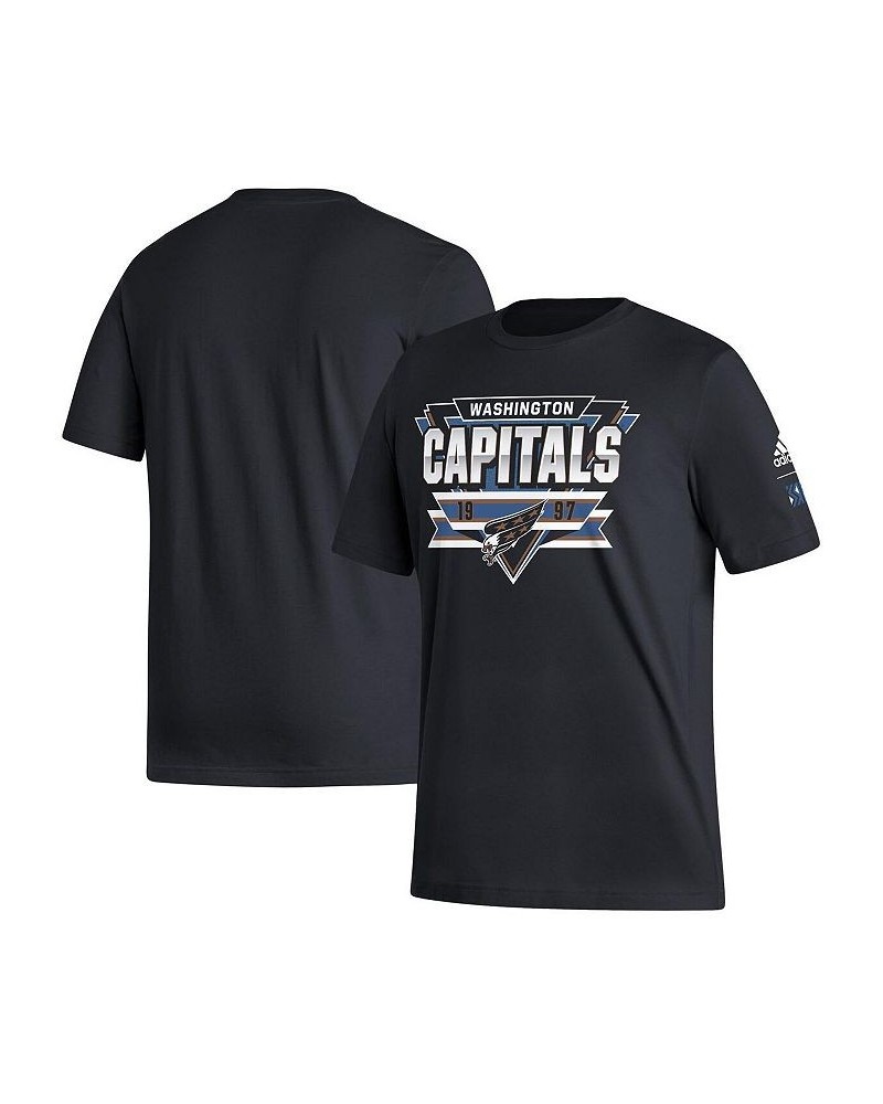 Men's Black Washington Capitals Reverse Retro 2.0 Fresh Playmaker T-shirt $16.34 T-Shirts