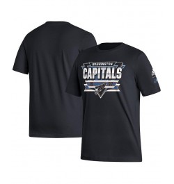 Men's Black Washington Capitals Reverse Retro 2.0 Fresh Playmaker T-shirt $16.34 T-Shirts