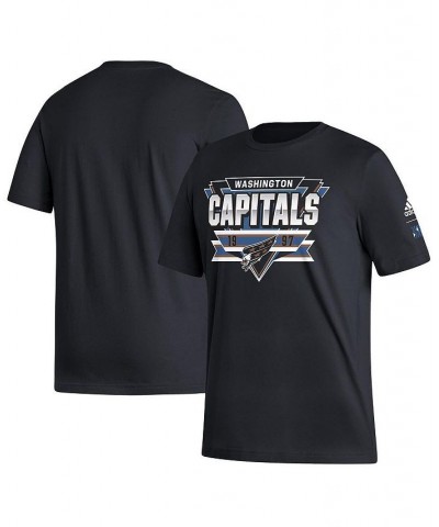 Men's Black Washington Capitals Reverse Retro 2.0 Fresh Playmaker T-shirt $16.34 T-Shirts