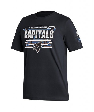 Men's Black Washington Capitals Reverse Retro 2.0 Fresh Playmaker T-shirt $16.34 T-Shirts