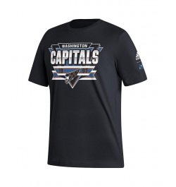 Men's Black Washington Capitals Reverse Retro 2.0 Fresh Playmaker T-shirt $16.34 T-Shirts