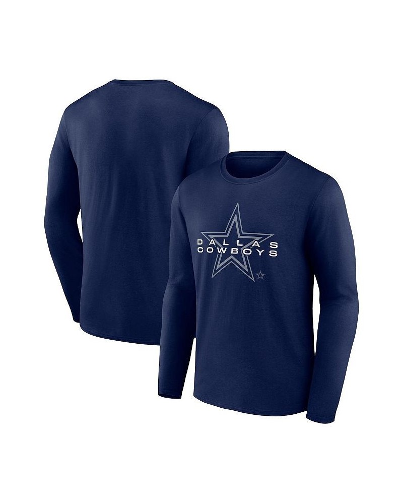 Men's Branded Navy Dallas Cowboys Advance to Victory Long Sleeve T-shirt $27.00 T-Shirts