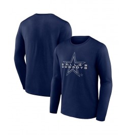 Men's Branded Navy Dallas Cowboys Advance to Victory Long Sleeve T-shirt $27.00 T-Shirts