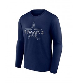 Men's Branded Navy Dallas Cowboys Advance to Victory Long Sleeve T-shirt $27.00 T-Shirts