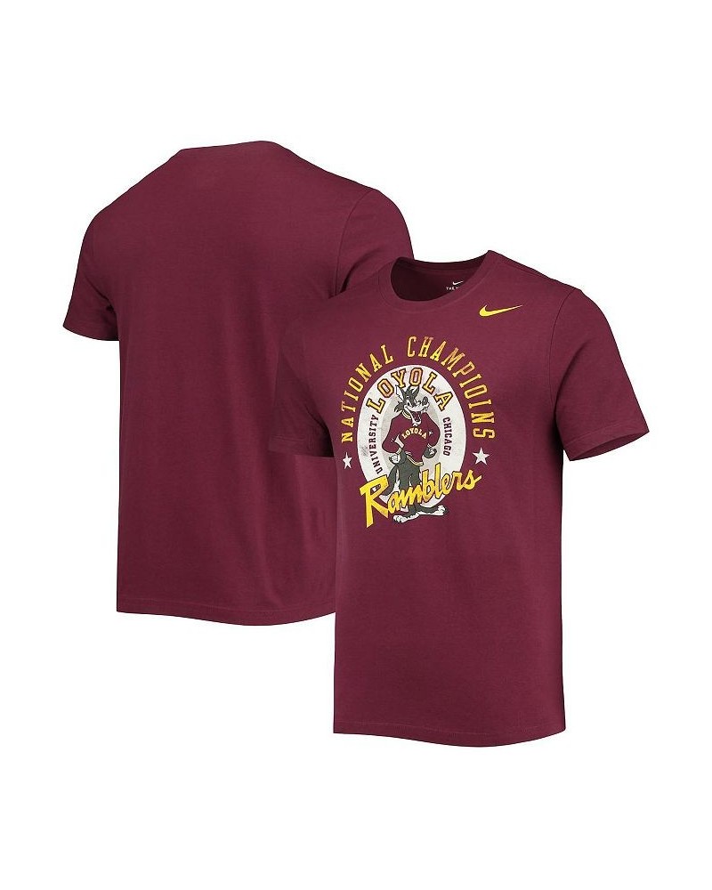 Men's Maroon Loyola Chicago Ramblers Basketball Team Game of Change Core T-shirt $20.52 T-Shirts