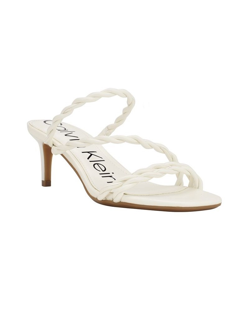 Women's Ileyia Strappy Slip-On Dress Sandals White $43.60 Shoes