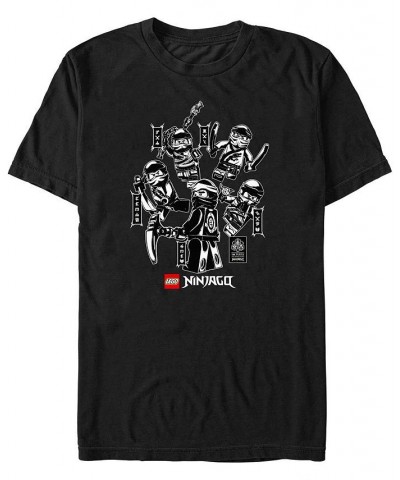 Men's Lego Ninjago Ninja Group Short Sleeve T-shirt Black $15.05 T-Shirts