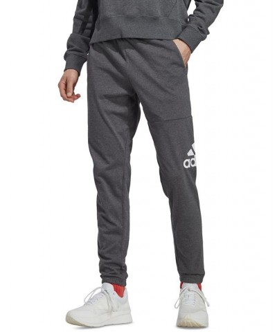 Men's Essentials Single Jersey Tapered Badge of Sport Joggers Gray $33.00 Pants