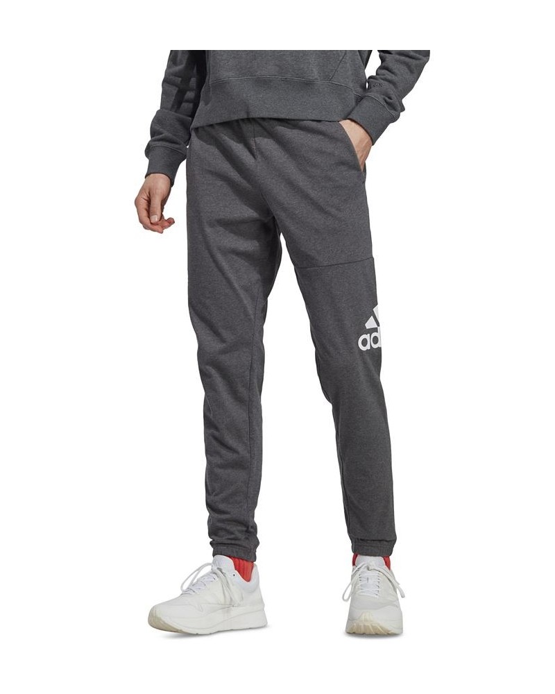 Men's Essentials Single Jersey Tapered Badge of Sport Joggers Gray $33.00 Pants