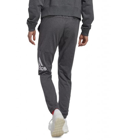 Men's Essentials Single Jersey Tapered Badge of Sport Joggers Gray $33.00 Pants