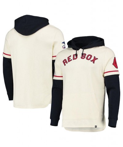 Men's Cream Boston Red Sox Trifecta Shortstop Pullover Hoodie $58.50 Sweatshirt