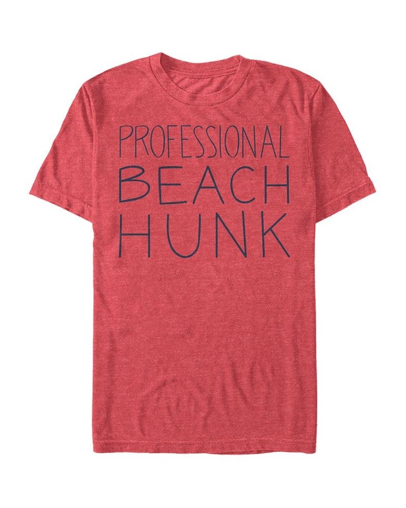 Men's Steven Universe Professional Beach Hunk Short Sleeve T- shirt Red $20.99 T-Shirts