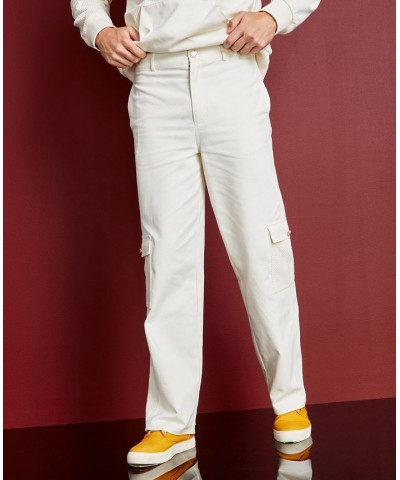 Men's Corduroy & Denim Mixed-Media Pants Ivory/Cream $23.68 Pants