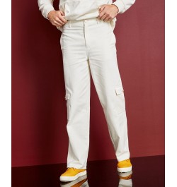 Men's Corduroy & Denim Mixed-Media Pants Ivory/Cream $23.68 Pants