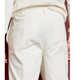 Men's Corduroy & Denim Mixed-Media Pants Ivory/Cream $23.68 Pants