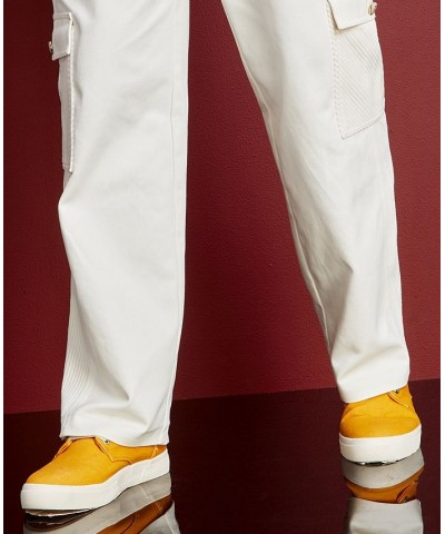 Men's Corduroy & Denim Mixed-Media Pants Ivory/Cream $23.68 Pants