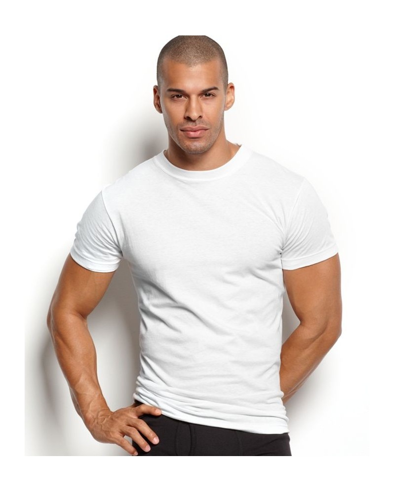 Men's Essential 3 Pack Crew-Neck T-Shirt White $28.91 Undershirt