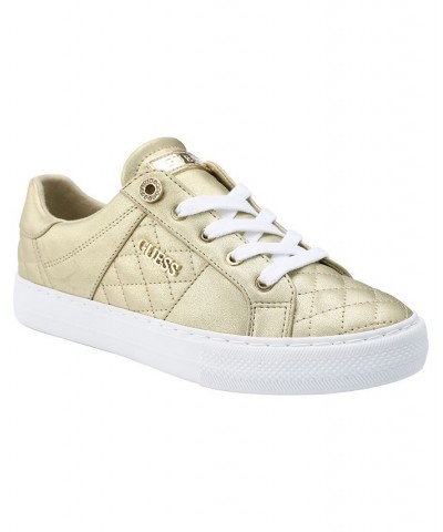 Women's Loven Casual Lace-Up Sneakers Gold $32.88 Shoes