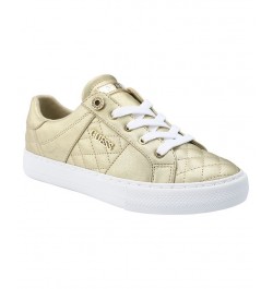 Women's Loven Casual Lace-Up Sneakers Gold $32.88 Shoes