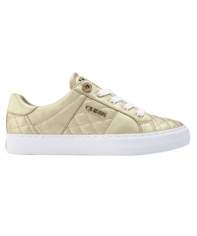 Women's Loven Casual Lace-Up Sneakers Gold $32.88 Shoes