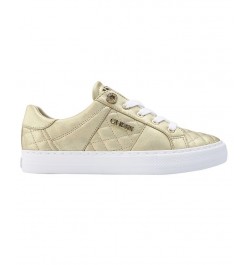 Women's Loven Casual Lace-Up Sneakers Gold $32.88 Shoes