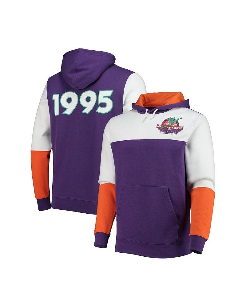 Men's Purple NBA Hardwood Classics 1995 All-Star Game Colorblock Fusion Pullover Hoodie $41.65 Sweatshirt