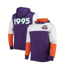 Men's Purple NBA Hardwood Classics 1995 All-Star Game Colorblock Fusion Pullover Hoodie $41.65 Sweatshirt