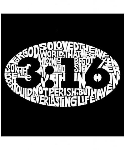 Men's Word Art Hoodie - John 3:16 Black $27.60 Sweatshirt