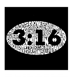 Men's Word Art Hoodie - John 3:16 Black $27.60 Sweatshirt