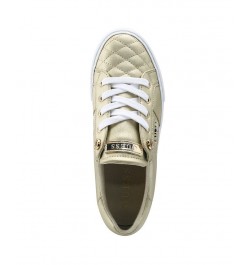 Women's Loven Casual Lace-Up Sneakers Gold $32.88 Shoes