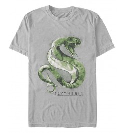 Men's Slytherin Mystic Short Sleeve Crew T-shirt Silver $19.94 T-Shirts