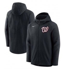 Men's Navy Washington Nationals Authentic Collection Pregame Performance Full-Zip Hoodie $63.70 Jackets