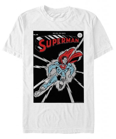 DC Men's Superman Lightning Comic Cover Short Sleeve T-Shirt $15.75 T-Shirts